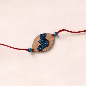 Pattachitra Handpainted Wooden Rakhi 13