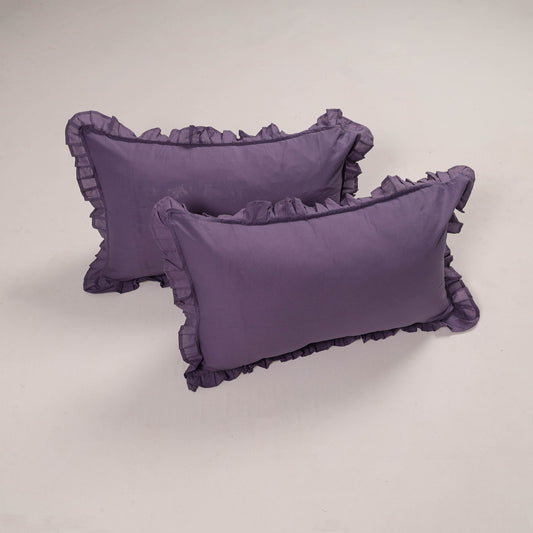 Set of 2 Handcrafted Cotton Frill Pillow Covers 13