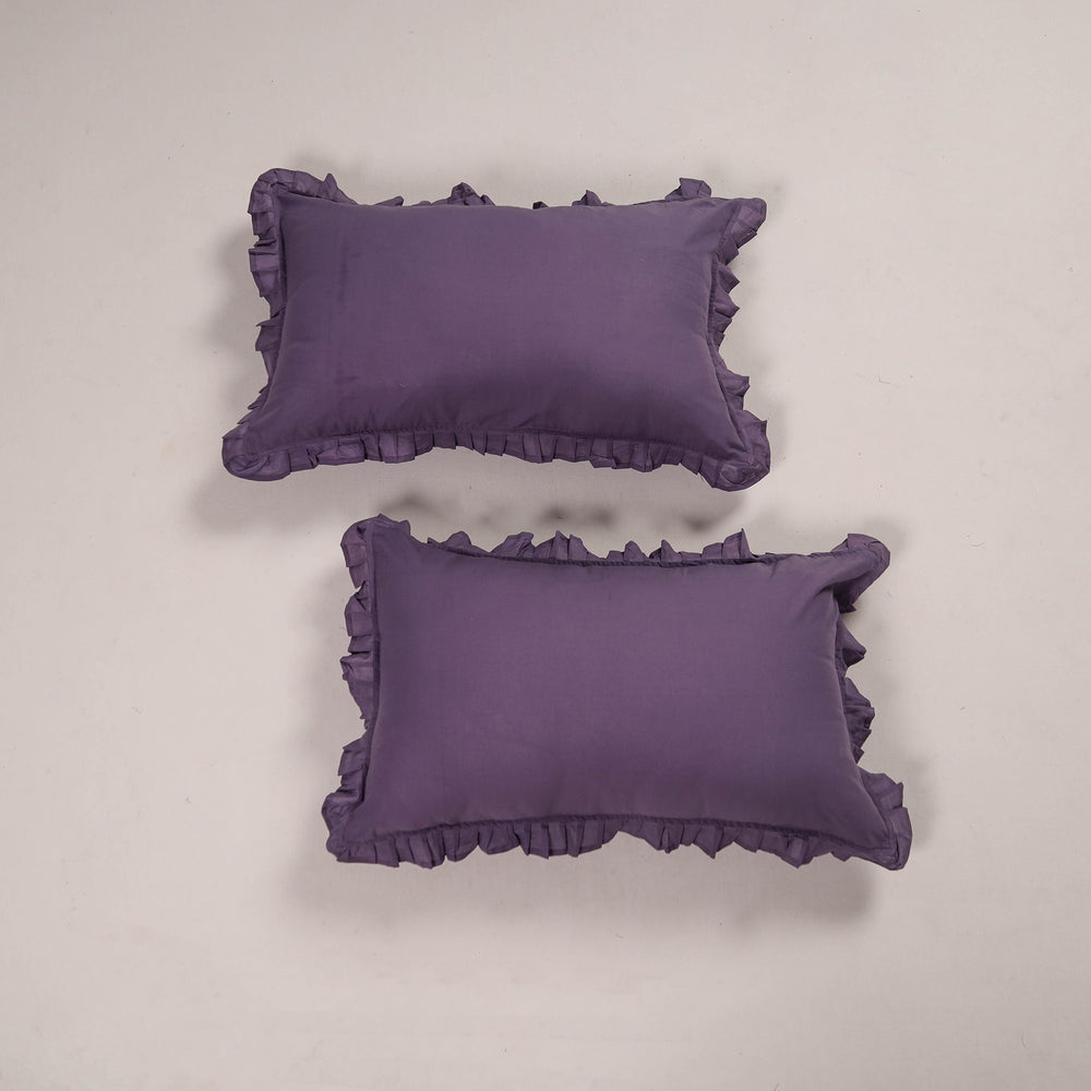 Set of 2 Handcrafted Cotton Frill Pillow Covers 13