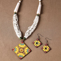 tikuli art handpainted necklace set