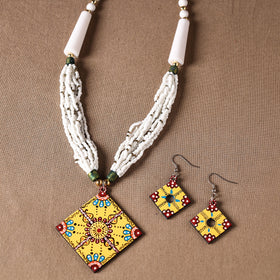  Tikuli Art Handpainted Wooden Necklace Set Online at iTokri.com