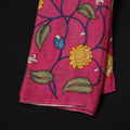 Pink - Handpainted Srikalahasti Silk Cotton Pen Kalamkari Fabric 13