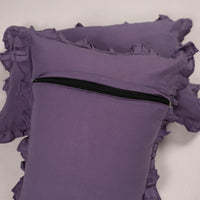 Set of 2 Handcrafted Cotton Frill Pillow Covers 13