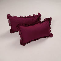 Set of 2 Handcrafted Cotton Frill Pillow Covers 14