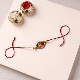 Pattachitra Handpainted Wooden Rakhi 17