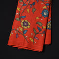 Red - Handpainted Srikalahasti Silk Cotton Pen Kalamkari Fabric 14