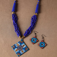 tikuli art handpainted necklace set