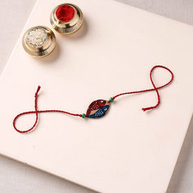 Pattachitra Handpainted Wooden Rakhi 18