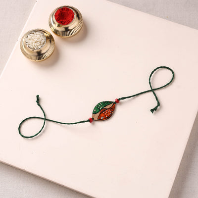 Pattachitra Handpainted Wooden Rakhi 19