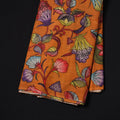 Orange - Handpainted Srikalahasti Silk Cotton Pen Kalamkari Fabric 15