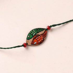 Pattachitra Handpainted Wooden Rakhi 19