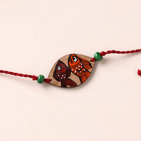 Pattachitra Handpainted Wooden Rakhi 20