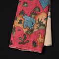 Multicolor - Handpainted Srikalahasti Silk Cotton Pen Kalamkari Fabric 16