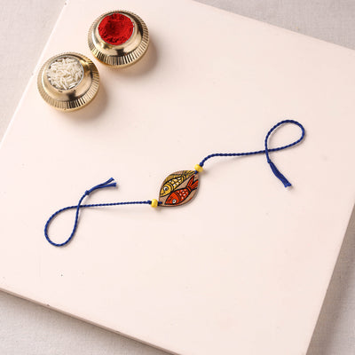 Pattachitra Handpainted Wooden Rakhi 21