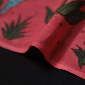 Multicolor - Handpainted Srikalahasti Silk Cotton Pen Kalamkari Fabric 16
