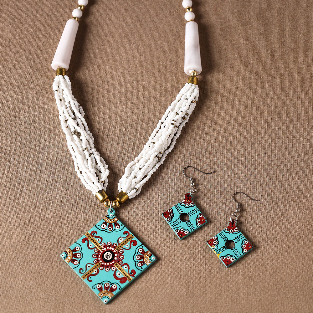 tikuli art handpainted necklace set