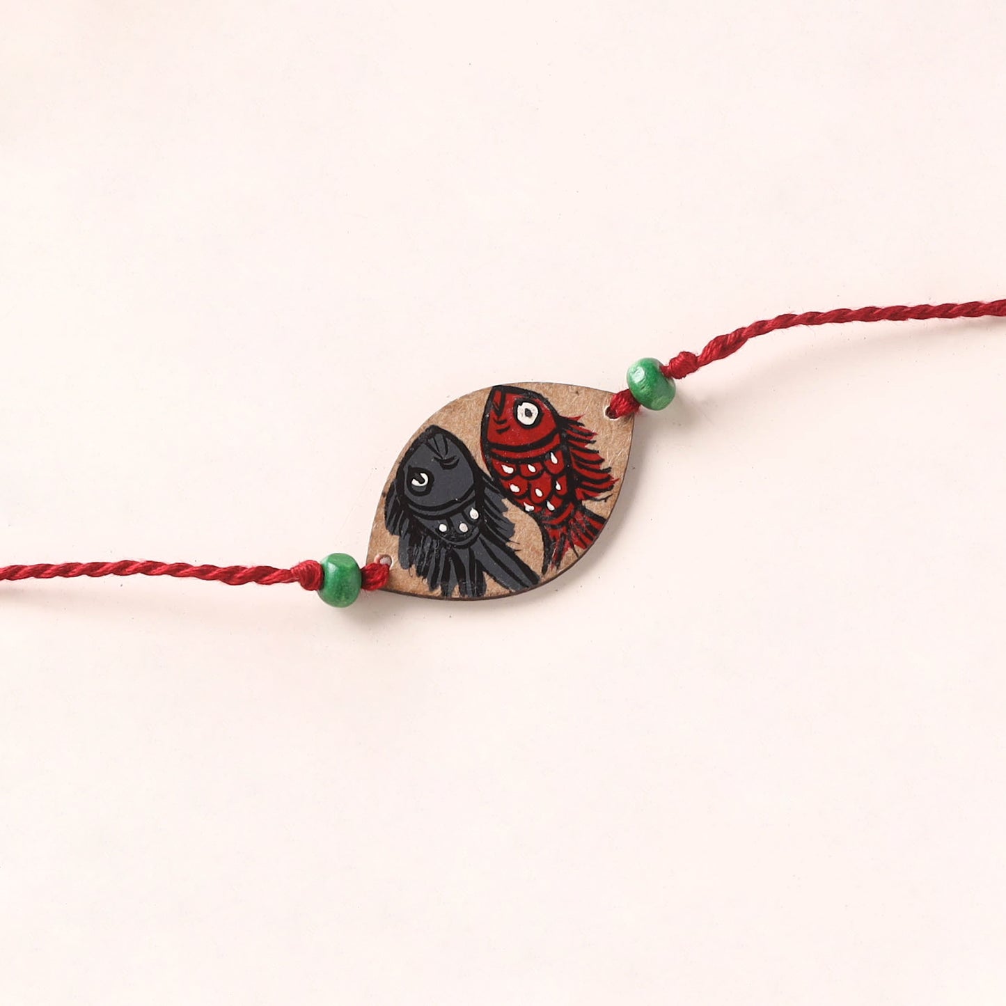 Pattachitra Handpainted Wooden Rakhi 23