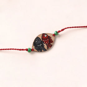 Pattachitra Handpainted Wooden Rakhi 23