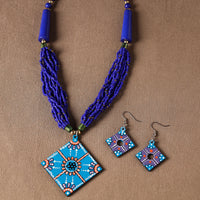 tikuli art handpainted necklace set