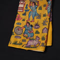 Yellow - Handpainted Srikalahasti Silk Cotton Pen Kalamkari Fabric 19