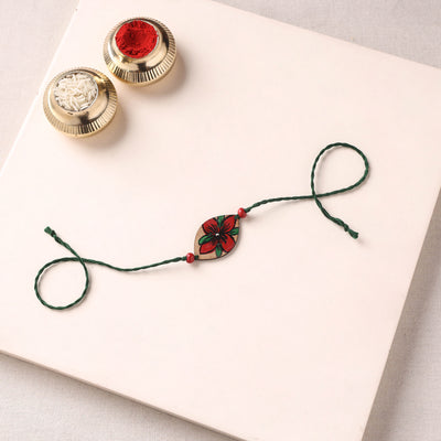 Pattachitra Handpainted Wooden Rakhi 27