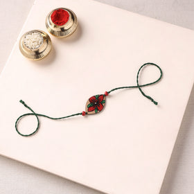 Pattachitra Handpainted Wooden Rakhi 27