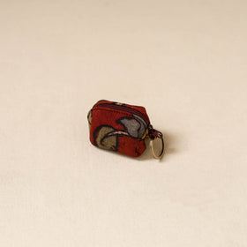 Srikalahasti Handpainted Kalamkari Keychain Pouch by Dwarka Plus 69