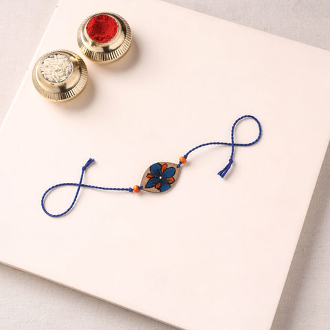 Pattachitra Handpainted Wooden Rakhi 28