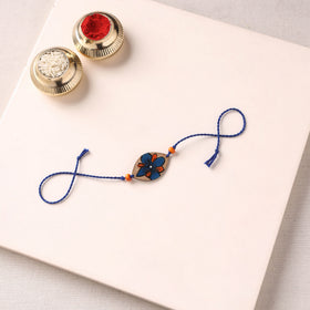 Pattachitra Handpainted Wooden Rakhi 28