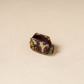 Srikalahasti Handpainted Kalamkari Keychain Pouch by Dwarka Plus 70