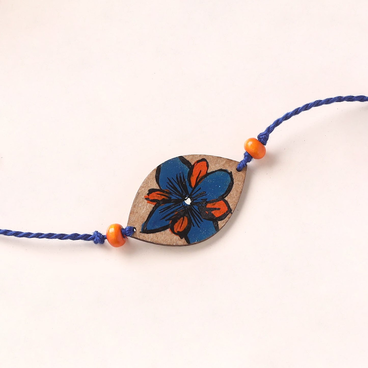 Pattachitra Handpainted Wooden Rakhi 28
