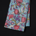 Blue - Handpainted Srikalahasti Silk Cotton Pen Kalamkari Fabric 21
