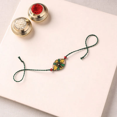 Pattachitra Handpainted Wooden Rakhi 30