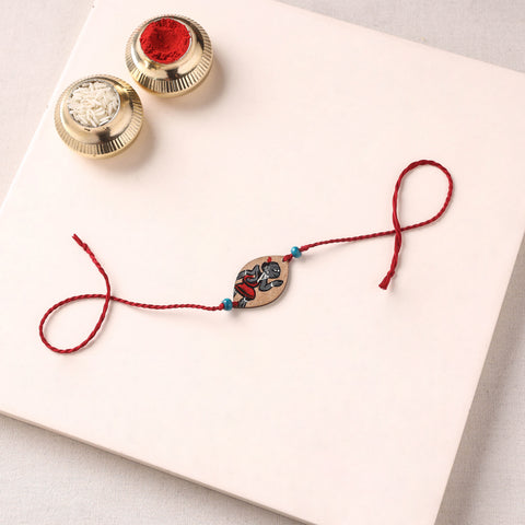 Pattachitra Handpainted Wooden Rakhi 31
