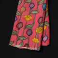 Pink - Handpainted Srikalahasti Silk Cotton Pen Kalamkari Fabric 22