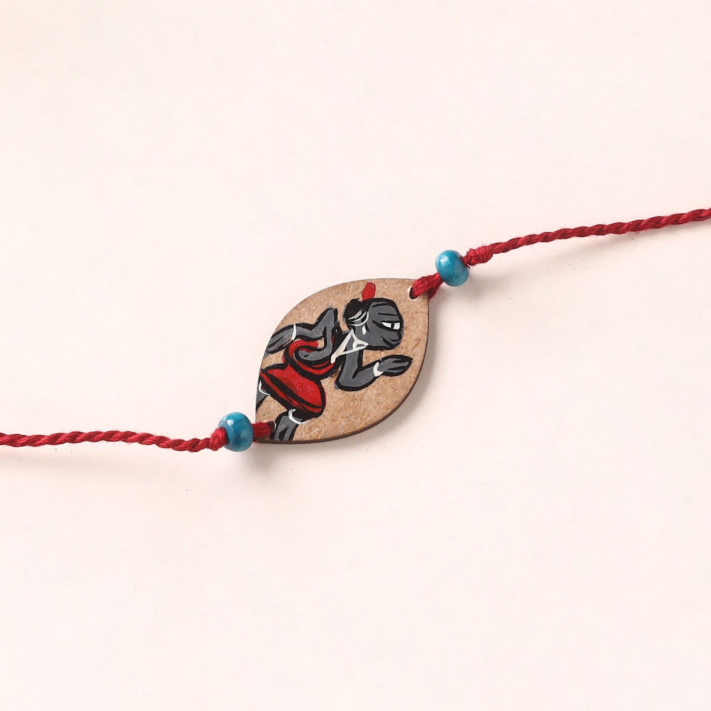 Pattachitra Handpainted Wooden Rakhi 31