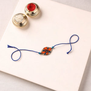Pattachitra Handpainted Wooden Rakhi 35