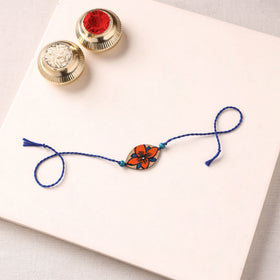 Pattachitra Handpainted Wooden Rakhi 35