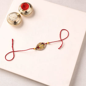 Pattachitra Handpainted Wooden Rakhi 37