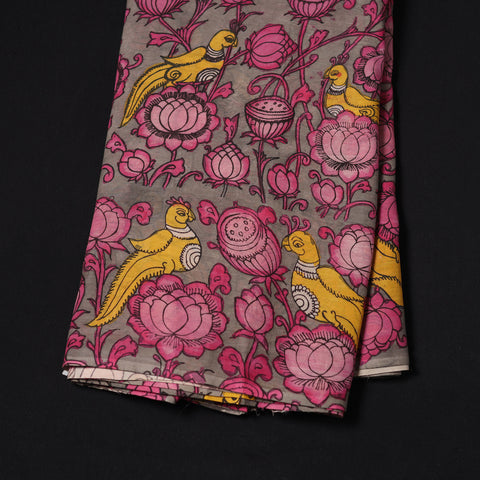 Handpainted Srikalahasti Silk Cotton Pen Kalamkari Fabric 26