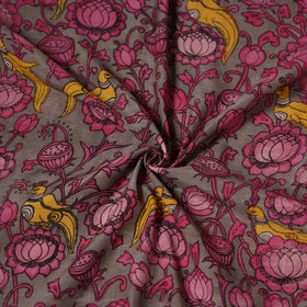Pink - Handpainted Srikalahasti Silk Cotton Pen Kalamkari Fabric 26