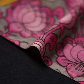 Pink - Handpainted Srikalahasti Silk Cotton Pen Kalamkari Fabric 26