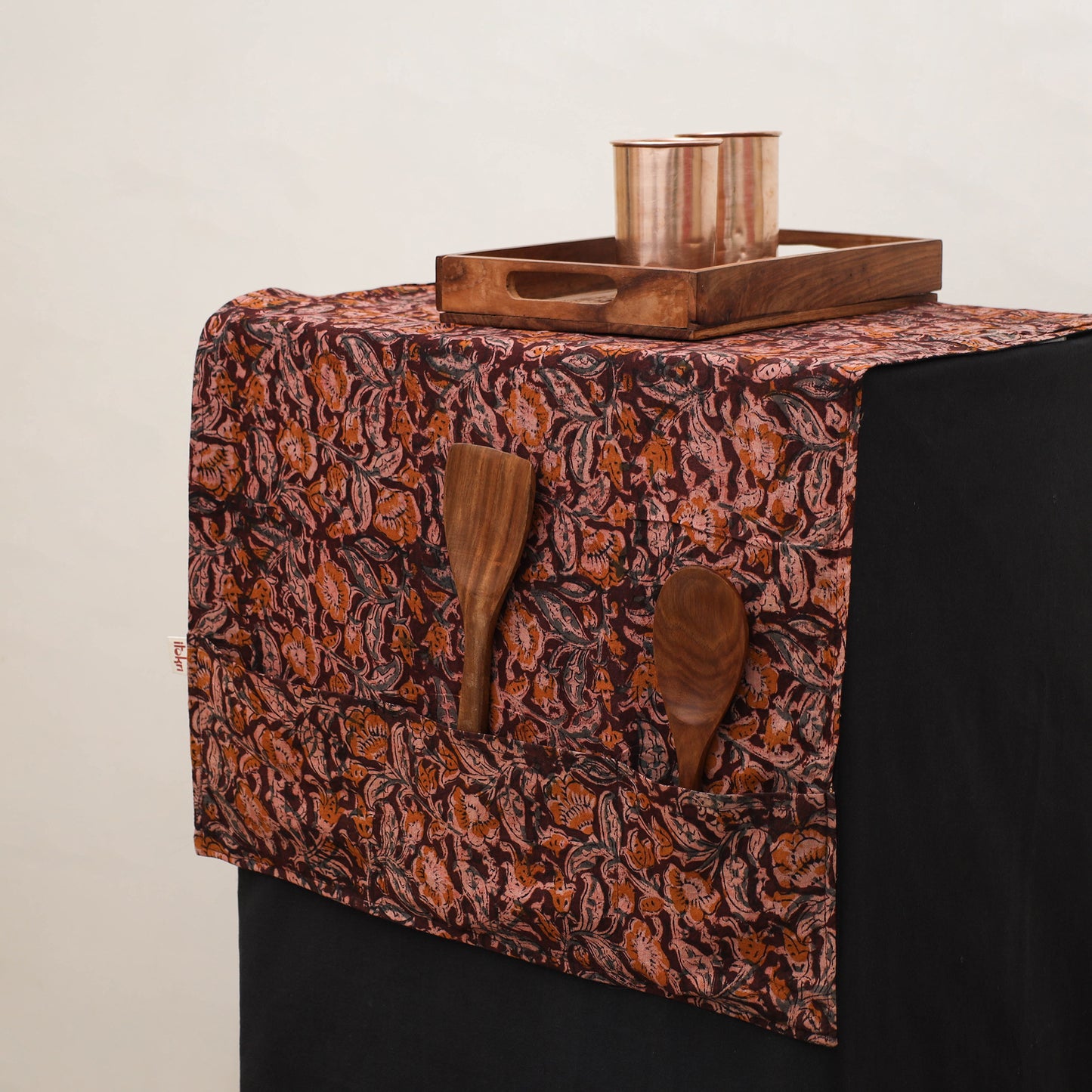 Handmade Fridge Top Cover with Multiple Pockets 01