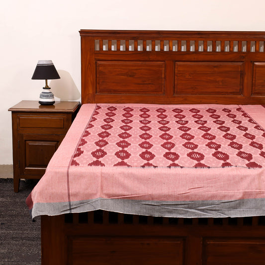 Pink - Cotton Pochampally Ikat Bedsheet 43