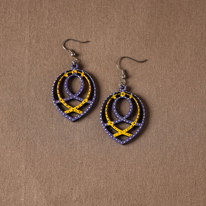 Tikuli Art Handpainted Wooden Earrings