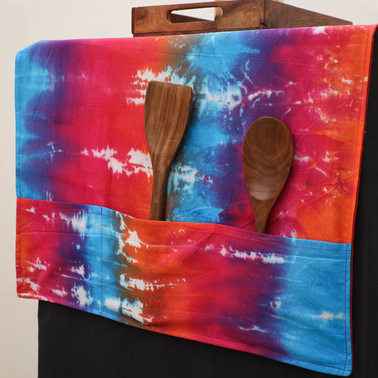 Handmade Fridge Top Cover with Multiple Pockets 02