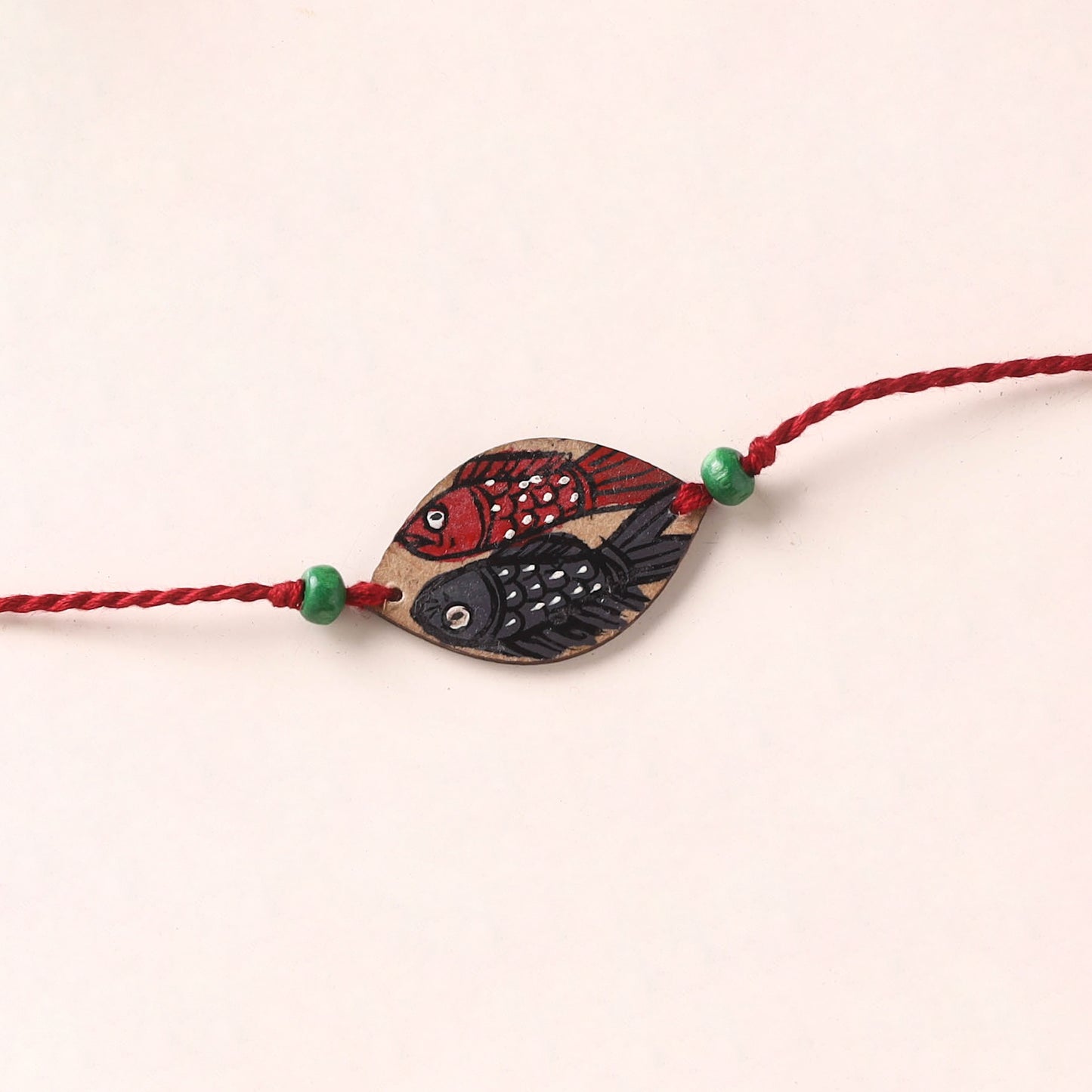 Pattachitra Handpainted Wooden Rakhi 41