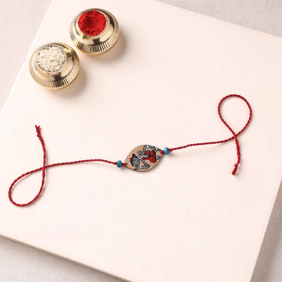 Pattachitra Handpainted Wooden Rakhi 42
