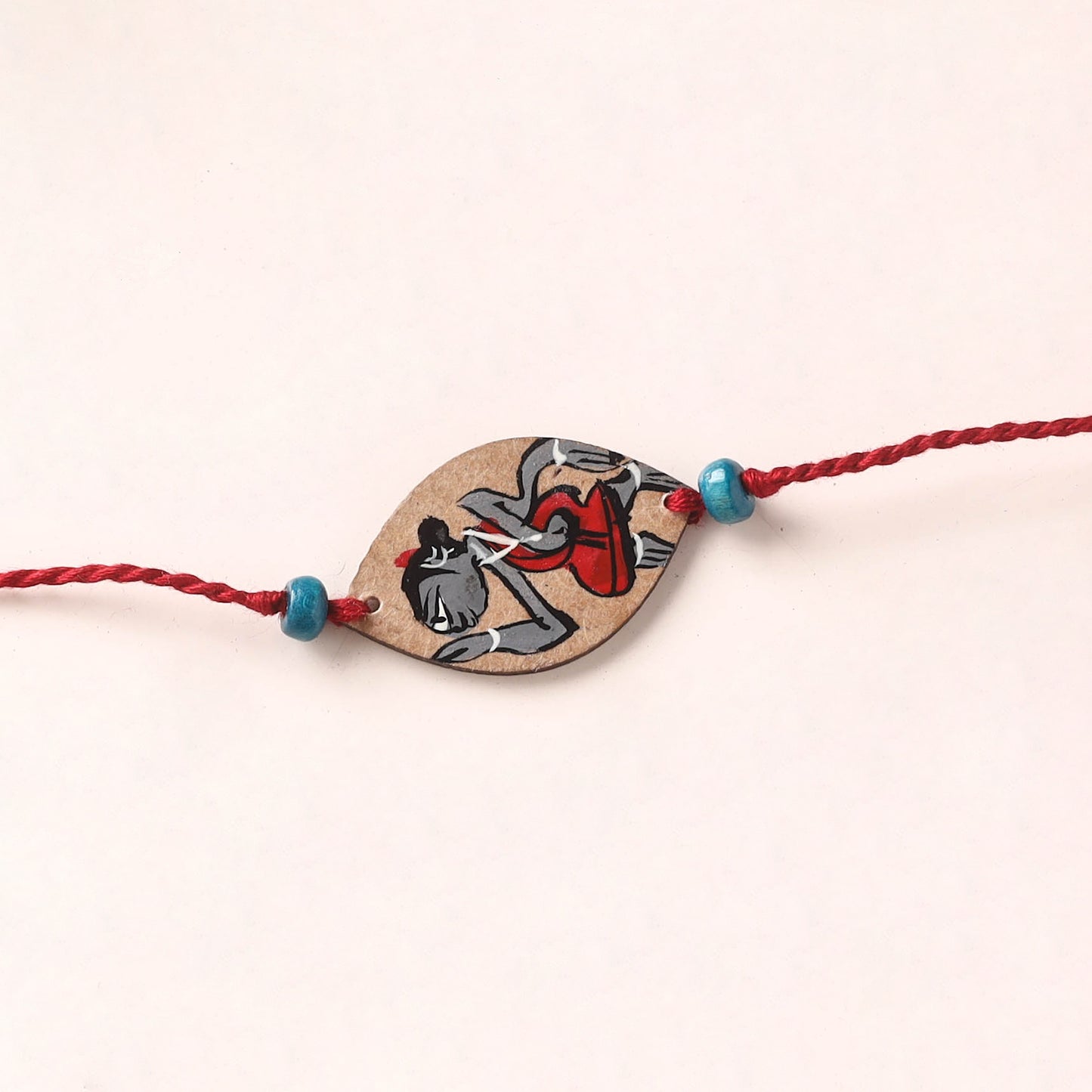 Pattachitra Handpainted Wooden Rakhi 42