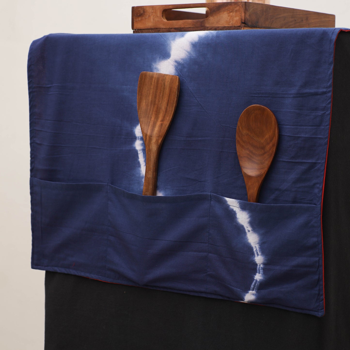 Handmade Fridge Top Cover with Multiple Pockets 04